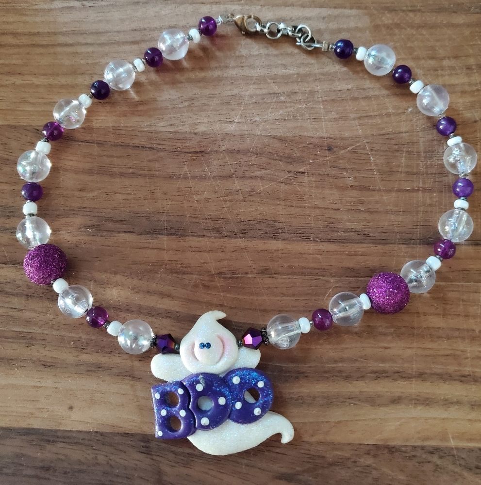 🎃 Halloween GHOST, Lil Girls Necklace
